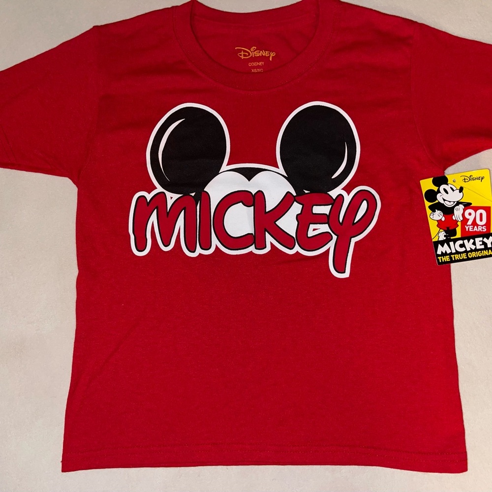 Disney Red‎ Mickey Ears Kids Tee